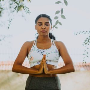 Young woman meditating