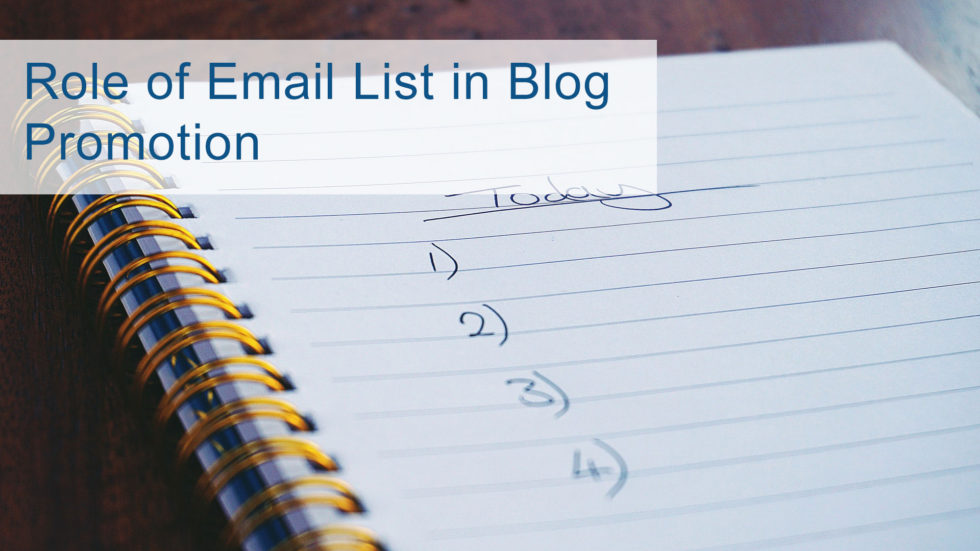 Email List and New Blog Post