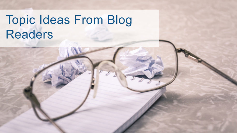 ideas from blog readers