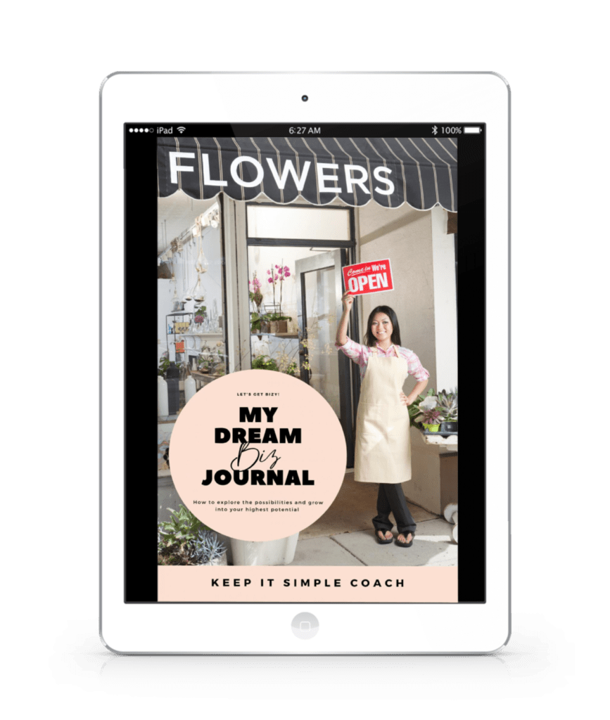 My Dream Biz Journal Cover on white iPad