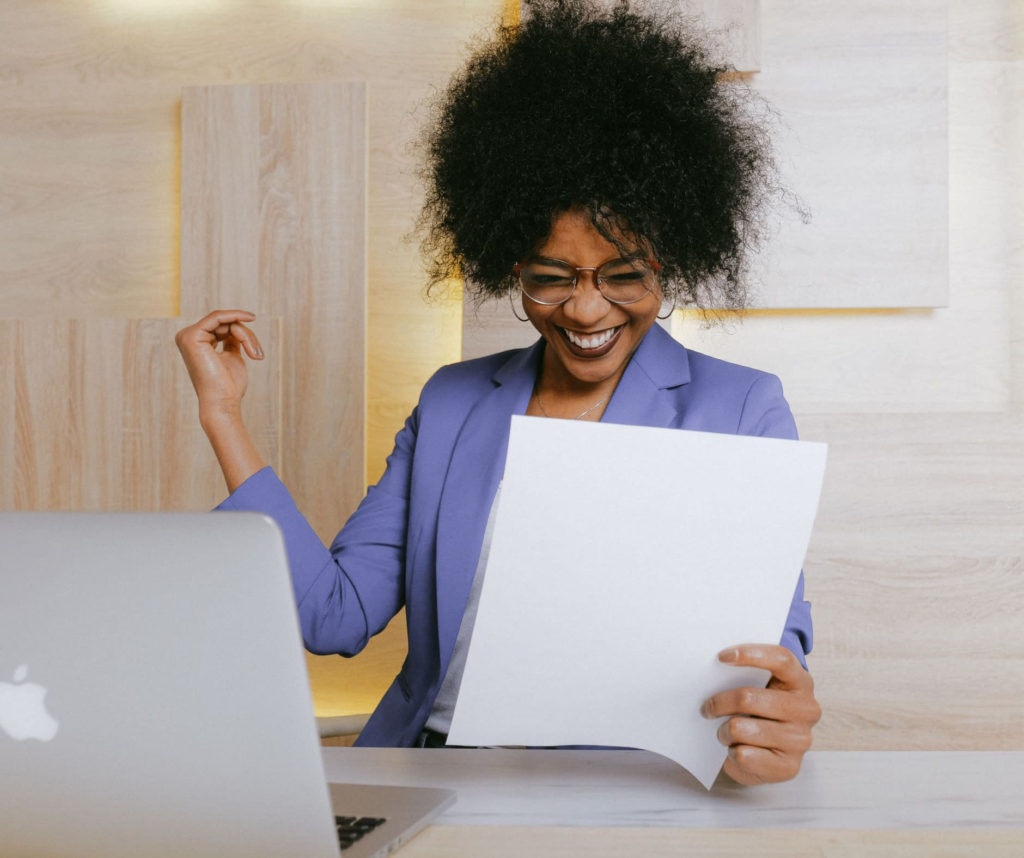 excited woman